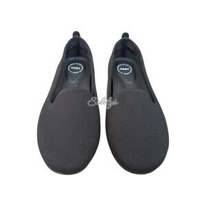 Vessi Market Flat Waterproof Dyma-Tex Knit Casual Shoe Black Womens 6